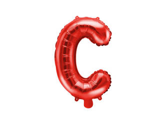 Balon foliowy C czerwony 35cm 1szt FB2M-C-007