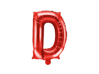 Balon foliowy D czerwony 35cm 1szt FB2M-D-007