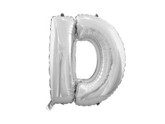 Balon foliowy D srebrny 80cm 1szt BF32-D-SR