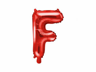 Balon foliowy F czerwony 35cm 1szt FB2M-F-007