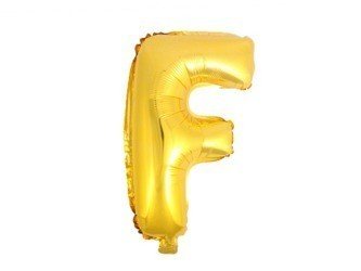 Balon foliowy F złoty 41cm 1szt BF41-F-ZLO