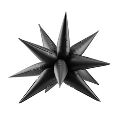 Balon foliowy Gwiazda 3D 95cm czarna FB67M-010