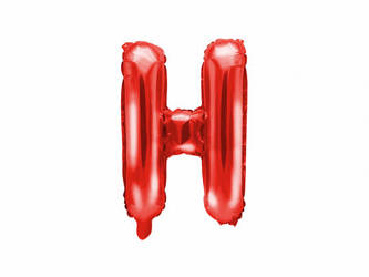 Balon foliowy H czerwony 35cm 1szt FB2M-H-007