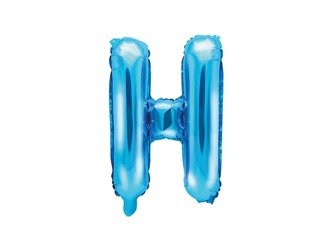 Balon foliowy H niebieski 35cm 1szt FB2M-H-001