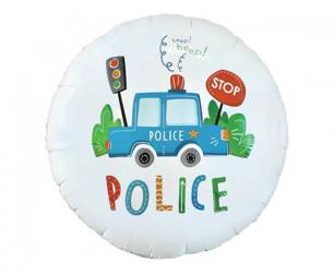 Balon foliowy Policja samochód 46cm 1 sztuka FG-OPOL