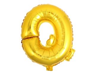 Balon foliowy Q złoty 41cm 1szt BF41-Q-ZLO