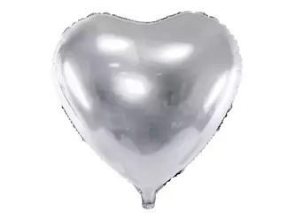 Balon foliowy Serce 61cm srebrne 1 sztuka FB23M-018