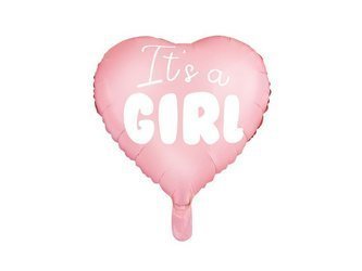 Balon foliowy Serce It's a girl 45 cm jasny różowy FB21P-081J