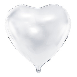 Balon foliowy Serce białe 45cm 1 sztuka FB9M-008