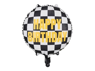 Balon foliowy Szachownica Happy Birthday 45cm 1 sztuka FB220