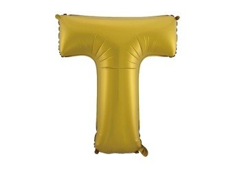 Balon foliowy T złoty 80cm 1szt BF32-T-ZLO