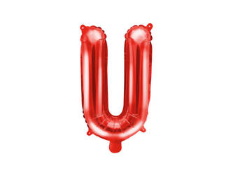 Balon foliowy U czerwony 35cm 1szt FB2M-U-007