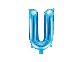 Balon foliowy U niebieski 35cm 1szt FB2M-U-001