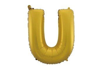 Balon foliowy U złoty 80cm 1szt BF32-U-ZLO
