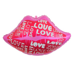 Balon foliowy Usta z napisem Love 62x38cm 1 sztuka FG-HULO