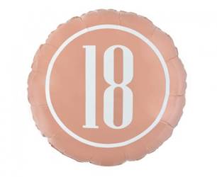 Balon foliowy na 18 urodziny różowo złoty 46cm 1sztuka FG-OR18