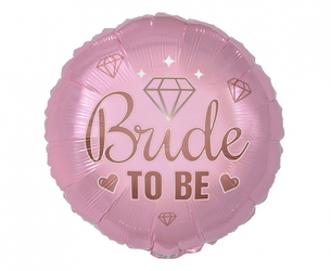 Balon foliowy na Wieczór Panieński Bride To Be  różowy 45cm 1 sztuka FG-OBTB