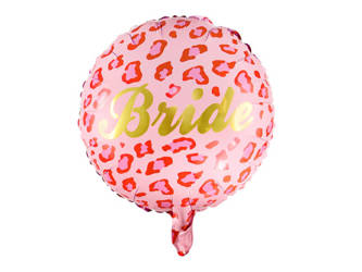 Balon foliowy na Wieczór Panieński Bride różowy 45cm 1 sztuka FB136