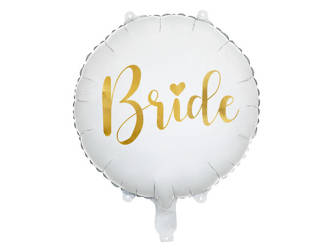 Balon foliowy na Wieczór Panieński Bride złoty 45cm 1 sztuka FB138