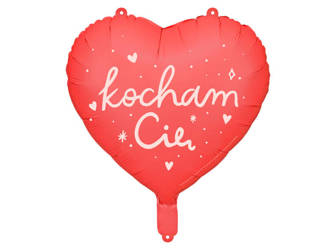 Balon foliowy serce Kocham Cię na Walentynki 45cm 1 sztuka FB170