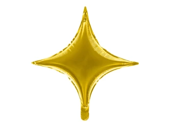 Balon foliowy złota Gwiazdka 4-ramienna 45cm 1 sztuka FB217M-019
