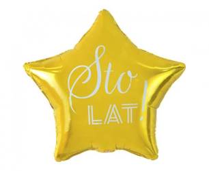 Balon foliowy złota gwiazda Sto Lat 48cm 1 sztuka FG-GSLB