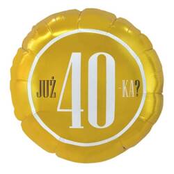 Balon foliowy złoty na 40 urodziny 1sztuka FG-OJ40