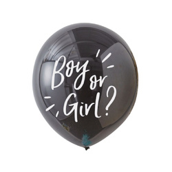 Balon na Baby Shower Boy or Girl z niebieskim konfetti 1 sztuka 400895