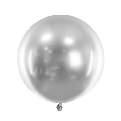 Balon okrągły chromowany Glossy srebrny gigant 60cm 1 sztuka OLBOM-G-018
