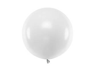 Balon okrągły pastelowy biały 60cm 1 sztuka OLBOM-008