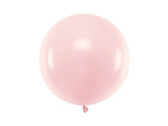 Balon okrągły pastelowy blady różowy 60cm 1 sztuka OLBOM-081B