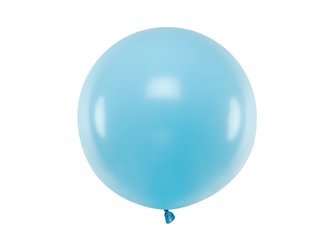 Balon okrągły pastelowy błękitny 60cm 1 sztuka OLBOM-001J