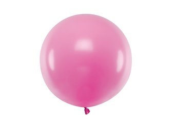 Balon okrągły pastelowy fuksjowy 60cm 1 sztuka OLBOM-080