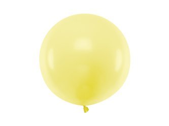 Balon okrągły pastelowy jasny żółty 60cm 1 sztuka OLBOM-084J