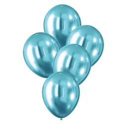 Balony Celebrate! efekt chromu niebieski 30cm 5 sztuk K2718NIE