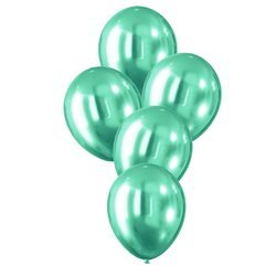 Balony Celebrate! efekt chromu zielony 30cm 5 sztuk KB8719ZIE-2718