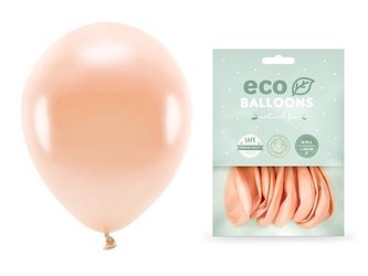Balony Eco 26cm metalizowane brzoskwiniowe 10 sztuk ECO26M-075-10