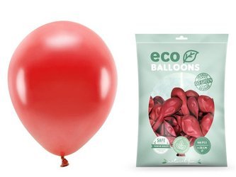Balony Eco 26cm metalizowane czerwone 100 sztuk ECO26M-007-100x