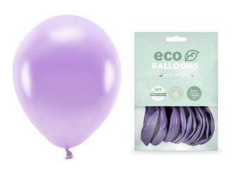 Balony Eco 26cm metalizowane lawendowe 10 sztuk ECO26M-002-10