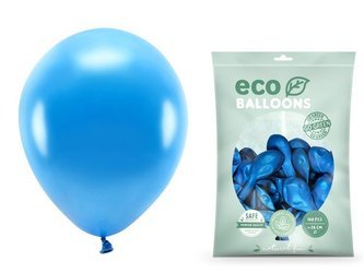 Balony Eco 26cm metalizowane niebieskie 100 sztuk  ECO26M-001-100x