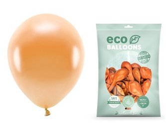Balony Eco 26cm metalizowane pomarańczowe 100 sztuk ECO26M-005-100x