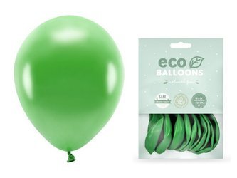 Balony Eco 26cm metalizowane zielona trawa 10 sztuk ECO26M-101-10