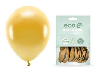 Balony Eco 26cm metalizowane złote 10 sztuk ECO26M-019-10
