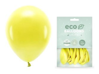 Balony Eco 26cm pastelowe żółte 10 sztuk ECO26P-084-10