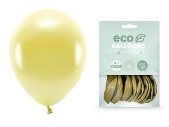 Balony Eco 30cm metalizowane jasnozłote 10 sztuk ECO30M-019J-10