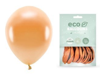 Balony Eco 30cm metalizowane pomarańczowe 10 sztuk ECO30M-005-10