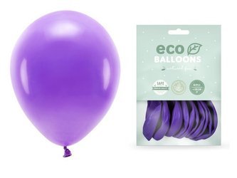 Balony Eco 30cm pastelowe fioletowe 10 sztuk ECO30P-014-10