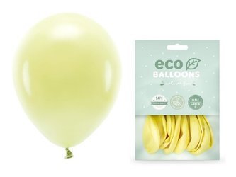 Balony Eco 30cm pastelowe jasnożółte 10 sztuk ECO30P-084J-10