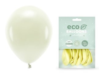 Balony Eco 30cm pastelowe kremowe 10 sztuk ECO30P-079-10
