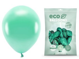 Balony Eco miętowe ciemne metaliczne 30cm 100 sztuk ECO30M-103C-100x